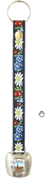 Glocke Bortenband 8x2cm stahl